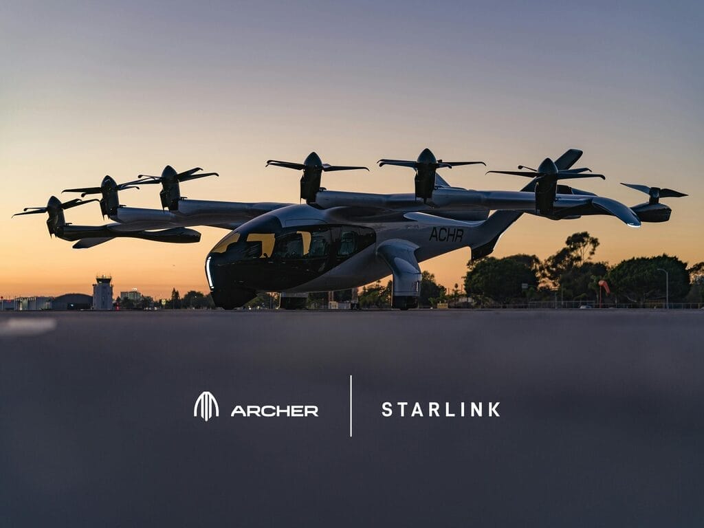 Industry-First: Archer to Bring Starlink On Board Midnight Air Taxis